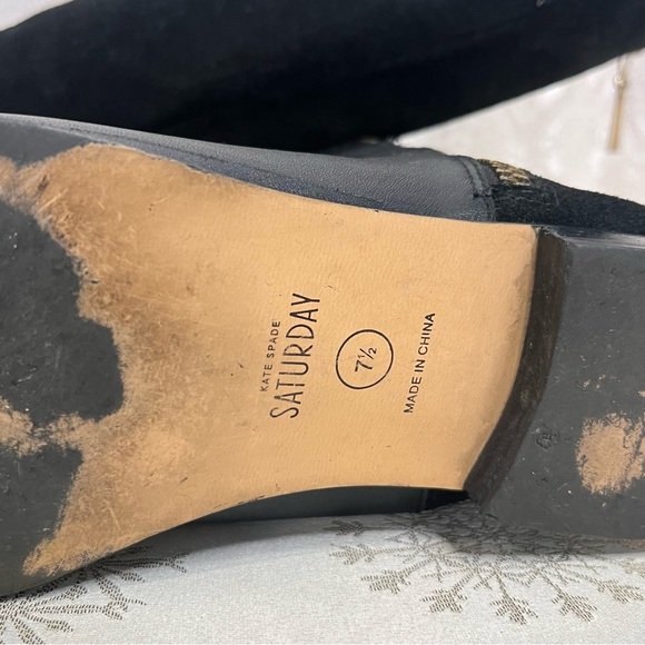 KATE SPADE SATURDAY - Leather & Suede Boots With A Zipper Size 7,5 - Picture 9 of 13